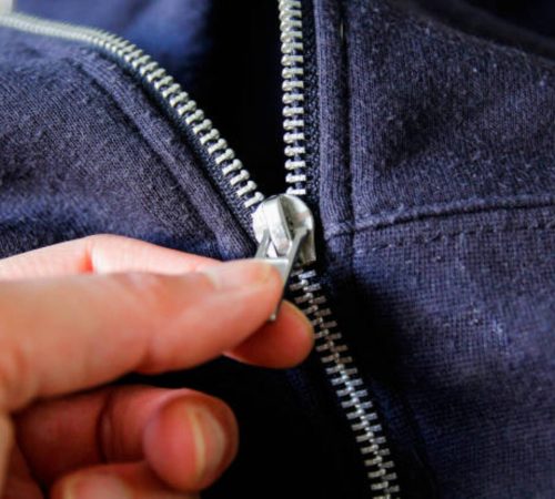 Zipper, close up